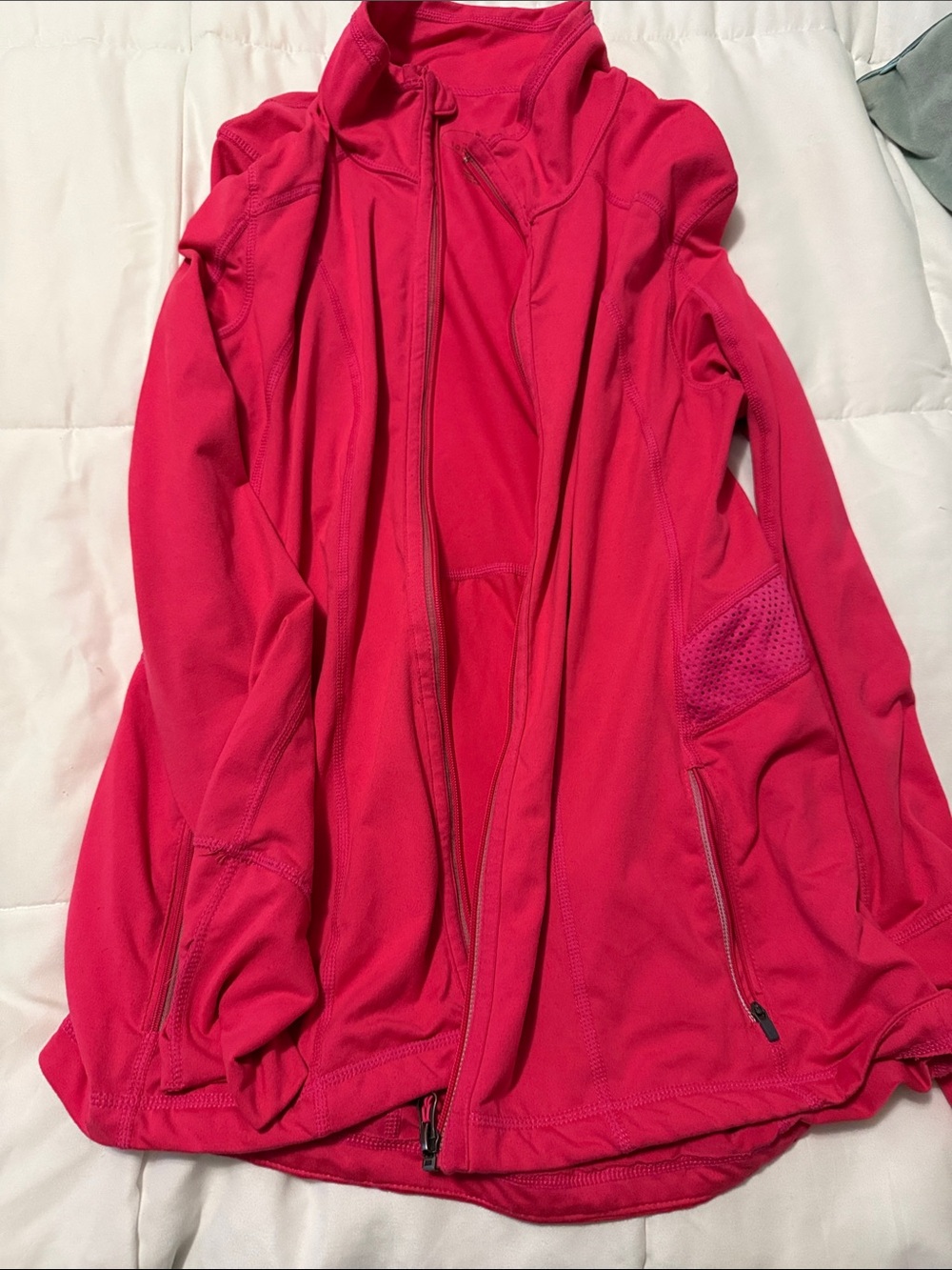 Bright Pink Athletic Zip Jacket large